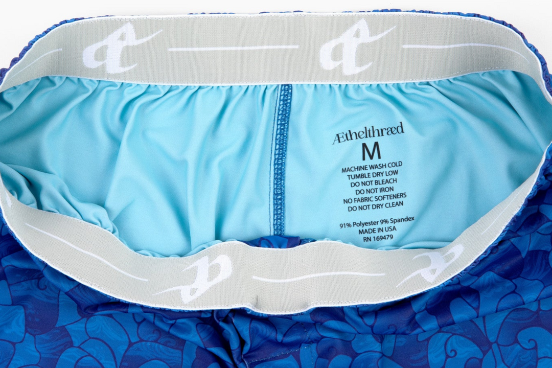 Men's Blue Boxer Elastic